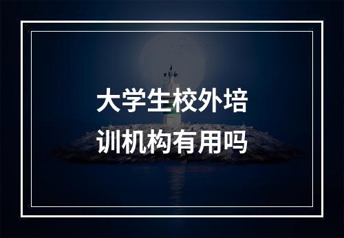 大学生校外培训机构有用吗