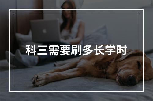 科三需要刷多长学时