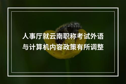 人事厅就云南职称考试外语与计算机内容政策有所调整