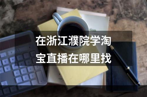 在浙江濮院学淘宝直播在哪里找