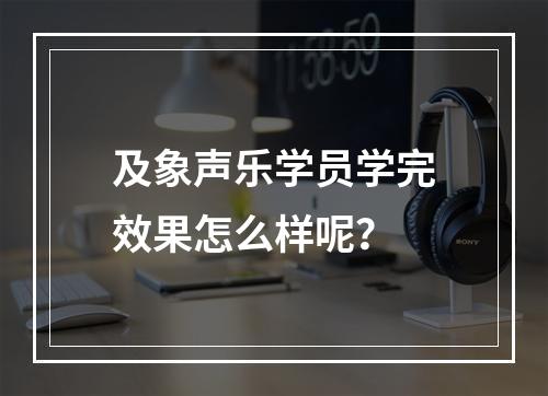 及象声乐学员学完效果怎么样呢？