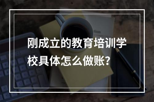 刚成立的教育培训学校具体怎么做账？