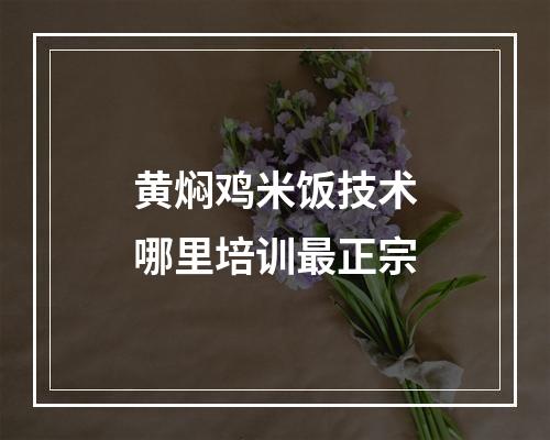 黄焖鸡米饭技术哪里培训最正宗