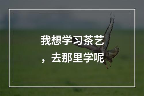 我想学习茶艺，去那里学呢