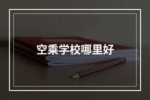 空乘学校哪里好