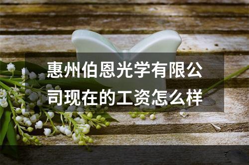 惠州伯恩光学有限公司现在的工资怎么样