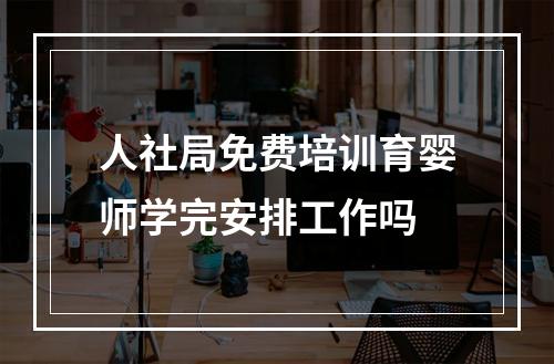 人社局免费培训育婴师学完安排工作吗