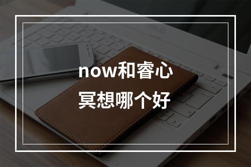 now和睿心冥想哪个好