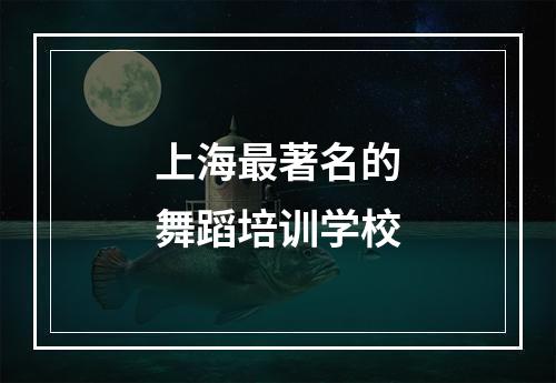 上海最著名的舞蹈培训学校