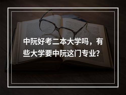 中阮好考二本大学吗，有些大学要中阮这门专业？