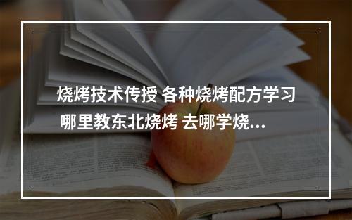 烧烤技术传授 各种烧烤配方学习 哪里教东北烧烤 去哪学烧烤