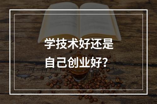 学技术好还是自己创业好？