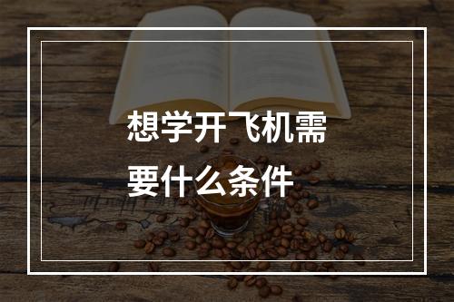 想学开飞机需要什么条件