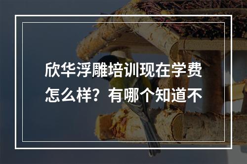 欣华浮雕培训现在学费怎么样？有哪个知道不