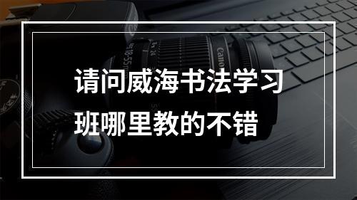 请问威海书法学习班哪里教的不错