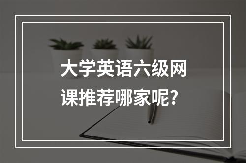 大学英语六级网课推荐哪家呢?