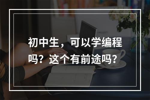 初中生，可以学编程吗？这个有前途吗？