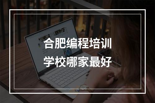 合肥编程培训学校哪家最好