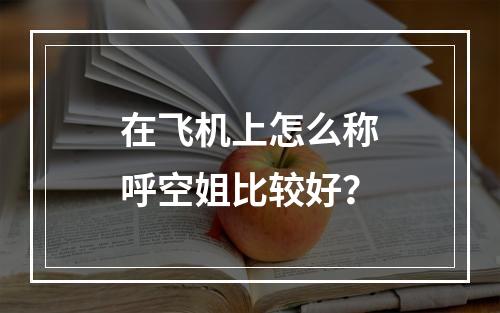 在飞机上怎么称呼空姐比较好？