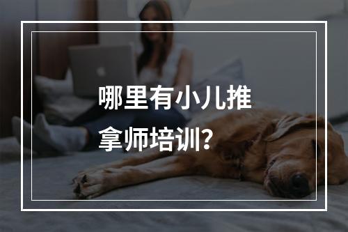 哪里有小儿推拿师培训？