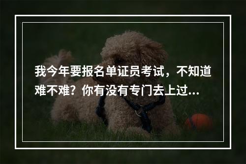 我今年要报名单证员考试，不知道难不难？你有没有专门去上过培训班呢