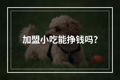 加盟小吃能挣钱吗？