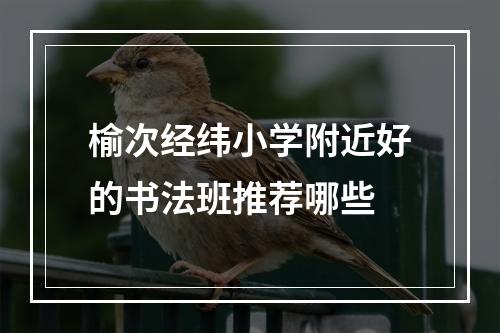 榆次经纬小学附近好的书法班推荐哪些