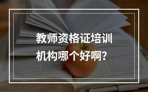 教师资格证培训机构哪个好啊？