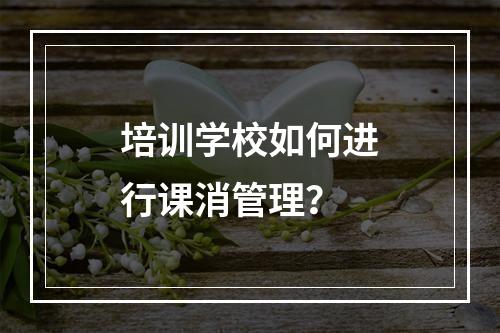 培训学校如何进行课消管理？