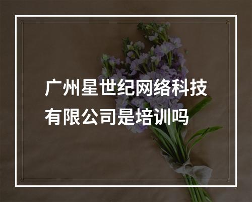 广州星世纪网络科技有限公司是培训吗