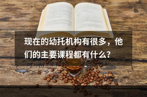 现在的幼托机构有很多，他们的主要课程都有什么？