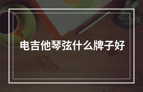 电吉他琴弦什么牌子好