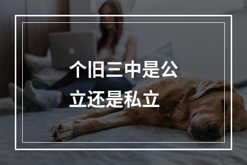 个旧三中是公立还是私立