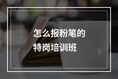 怎么报粉笔的特岗培训班