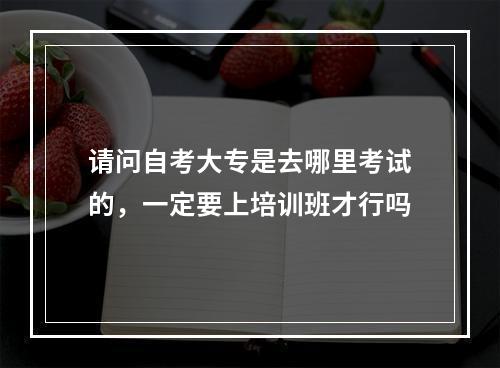 请问自考大专是去哪里考试的，一定要上培训班才行吗