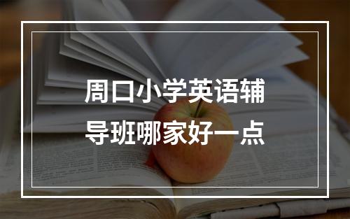 周口小学英语辅导班哪家好一点