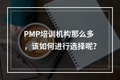 PMP培训机构那么多，该如何进行选择呢？