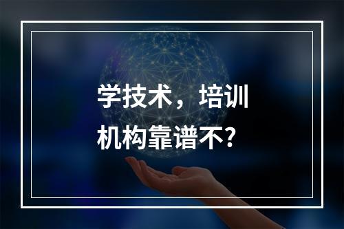 学技术，培训机构靠谱不?