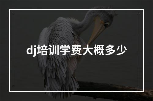 dj培训学费大概多少