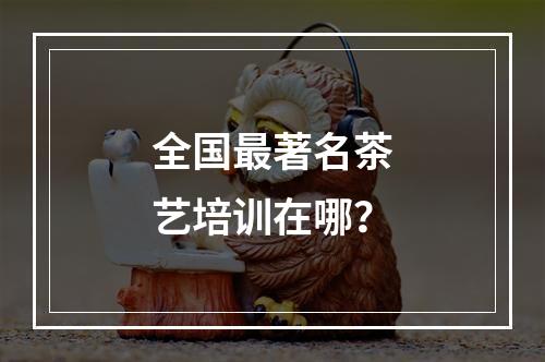 全国最著名茶艺培训在哪？