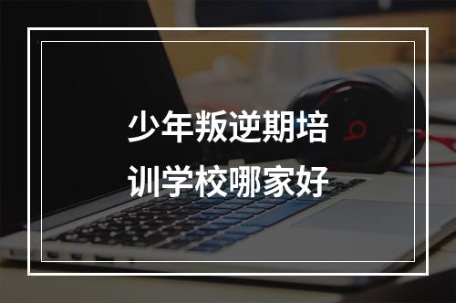 少年叛逆期培训学校哪家好