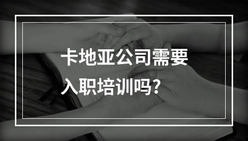 卡地亚公司需要入职培训吗?