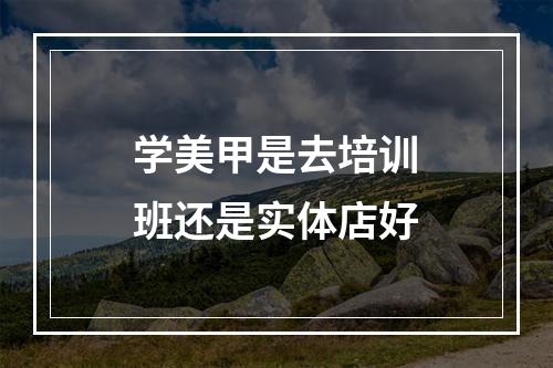 学美甲是去培训班还是实体店好