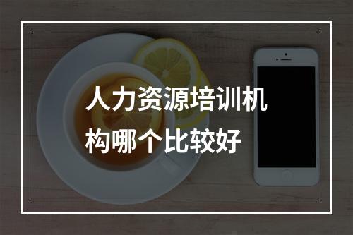 人力资源培训机构哪个比较好