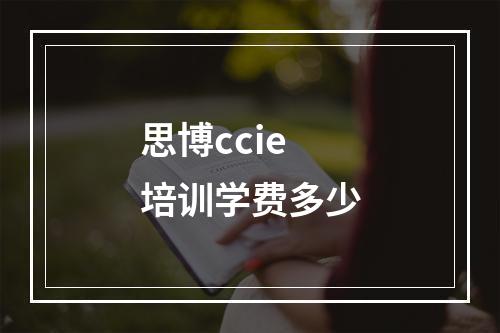 思博ccie培训学费多少