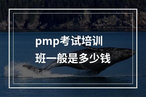 pmp考试培训班一般是多少钱