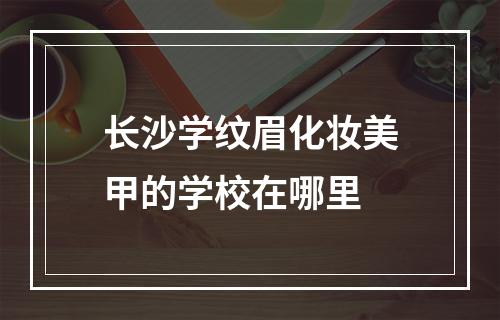 长沙学纹眉化妆美甲的学校在哪里