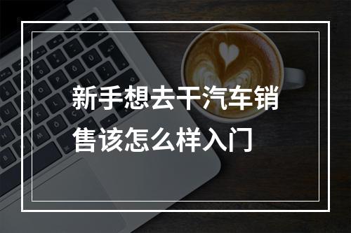 新手想去干汽车销售该怎么样入门