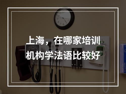 上海，在哪家培训机构学法语比较好