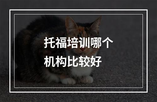 托福培训哪个机构比较好